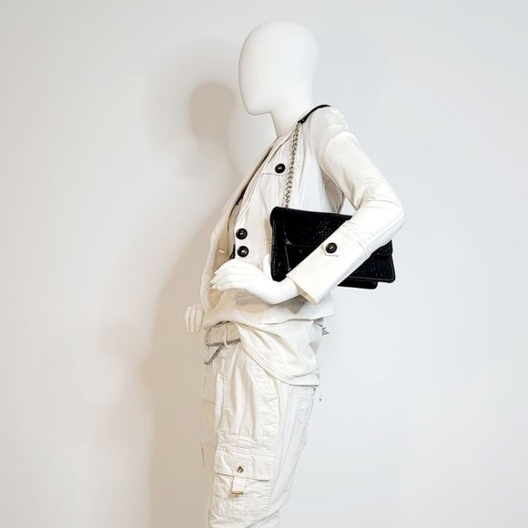 LIZ CLAIBORNE Faux Crocodile Shoulder/Handbag - Picture 13 of 15